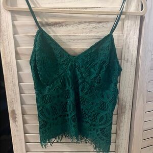 Chic Lace Cami Top in Teal